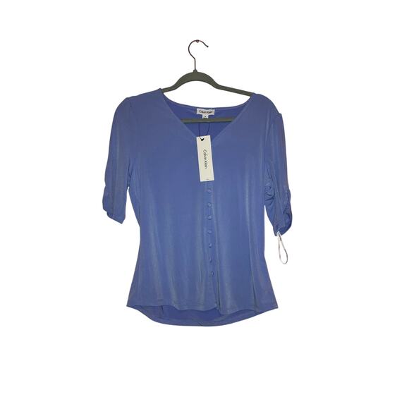NWT Calvin Klein light blue blouse size medium - Picture 1 of 6